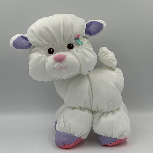 Vintage 1997 Fisher Price Puffalump Barnyard Lamb Plush Stuffed Animal 12" - Picture 1 of 8